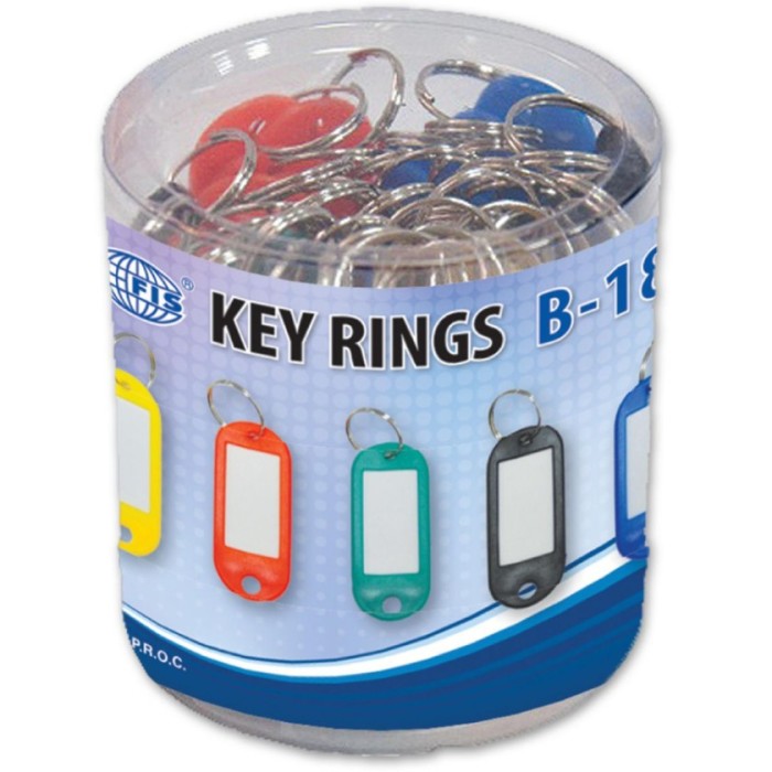 FIS Key Rings 5.3 x 2.1cm FSKCB-18 - Assorted (box/50pcs)