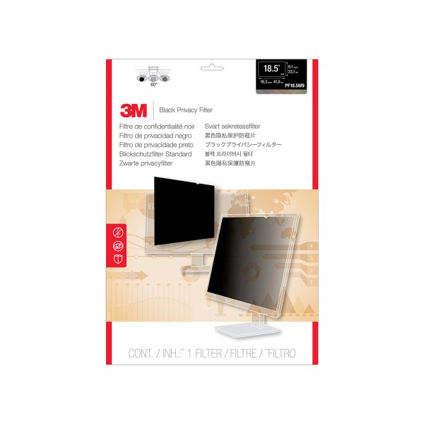 3M PF18.5W9 Privacy Filter for Widescreen Desktop LCD Monitor - 18.5in (pc)