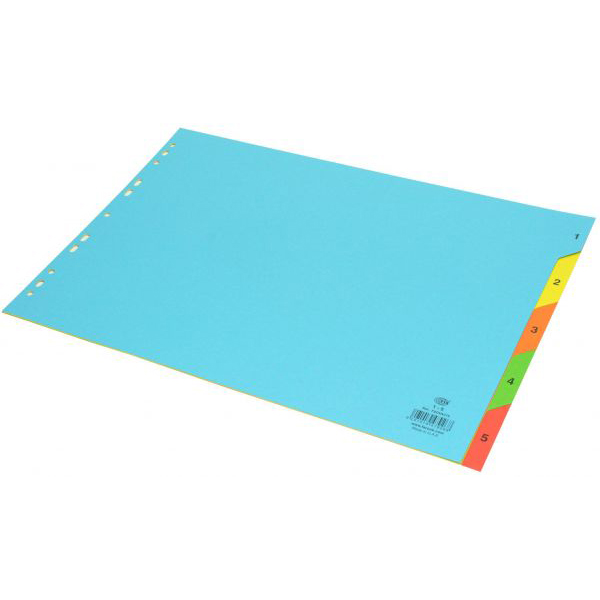 FIS 1 - 5 Color Card Divider 160gsm A3 - FSDVA315 (pkt)