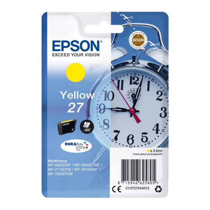 Epson 27 Ink Cartridge (T2704) - Yellow