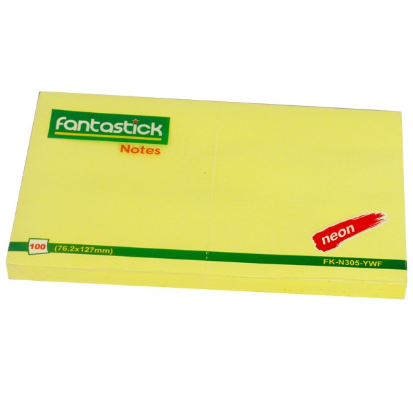 Fantastick FK-N305 Sticky Notes 3 x 5in - Yellow (pkt/12pcs)