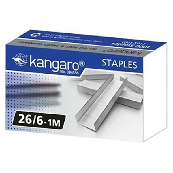 Kangaro 26/6 Staples (pkt/1000pcs)