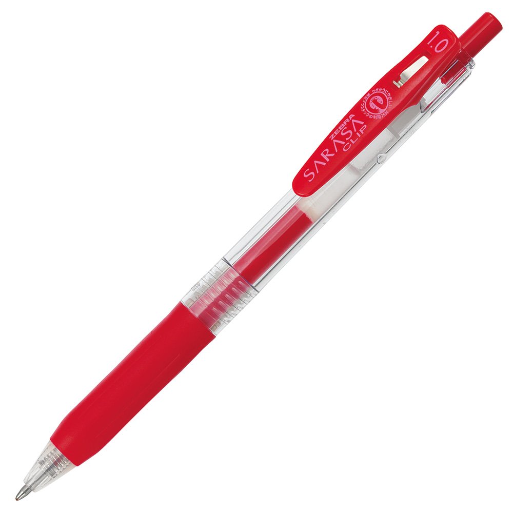 Zebra JJE15 Sarasa Gel Pen 1.0mm - Red (box/12pcs)