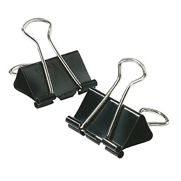 Deluxe AMT Binder Clip 15mm - Black (pkt/12pcs)