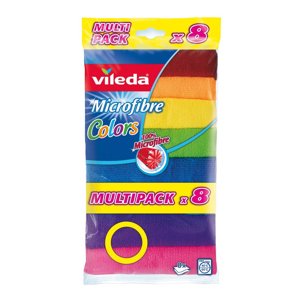 Vileda Microfibre Colors All-Purpose Cloth VLDW150541 (pkt/8pcs)