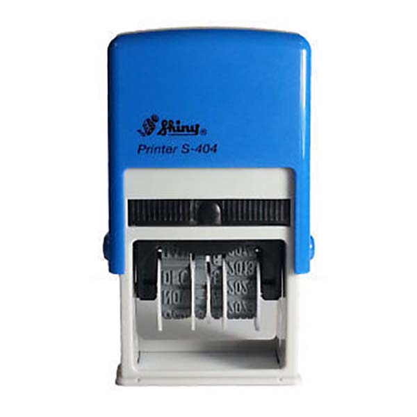 Shiny S-404UK Self-Inking Stamp Approved with Date - Blue (pc)