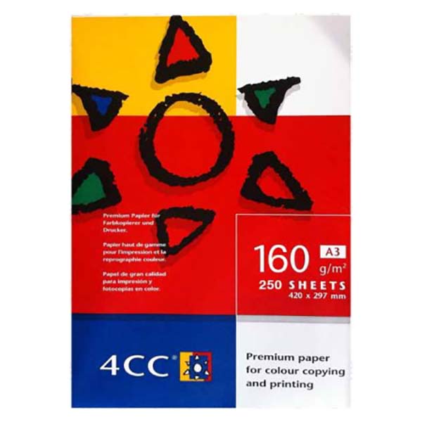 4CC Color Laser Copy Paper A3 160gsm - White (rm/250s)