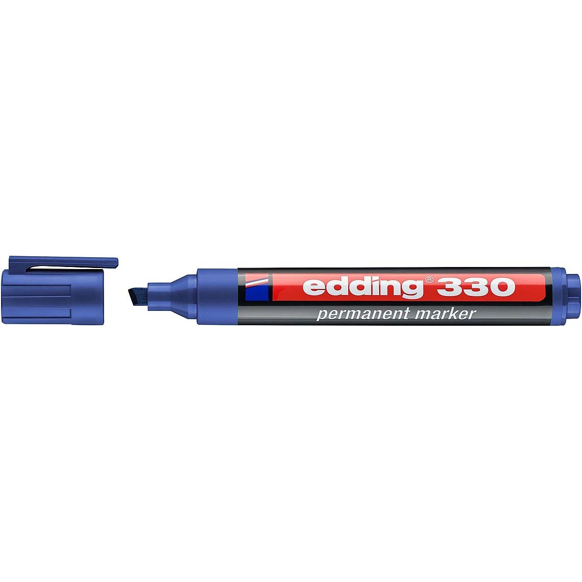 Edding 330 Permanent Marker Chisel/Broad - Blue (pkt/10pcs)