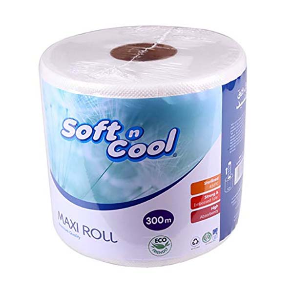 Soft n Cool Embossed Maxi Paper Roll 300m x 1ply (pc)