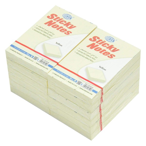 FIS Sticky Notes 3 x 2in FSPO32N - Yellow (pkt/12pcs)