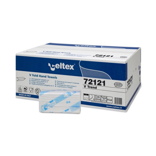Celtex CX72121 V-Trend Folded Hand Towel 2ply (15X210sheets)