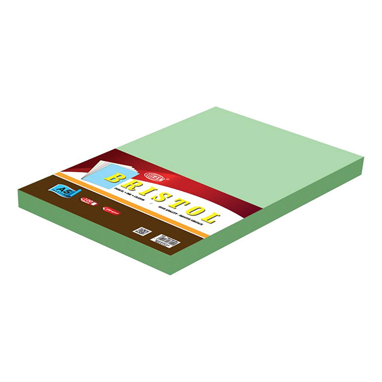 FIS Bristol Board 180gsm A5 FSBI180A5GR - Green (pkt/100pcs)