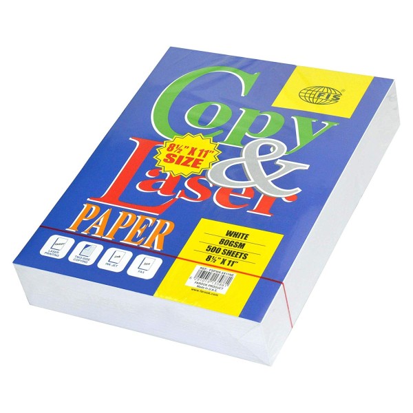 FIS Copy & Laser Photocopy Paper 80gsm 8.5 x 11in FSPW8.5X11NE - White (box/5rm)