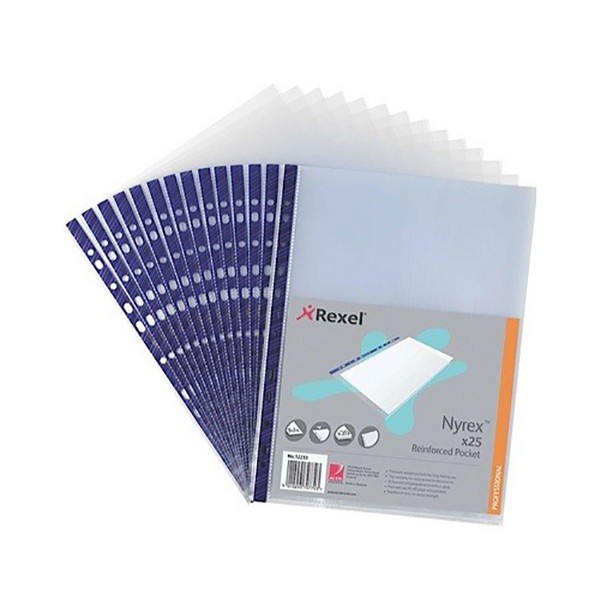 Rexel 12231 NPR/A4 Reinforced Pocket Embossed Top - A4 (pkt/100pcs)