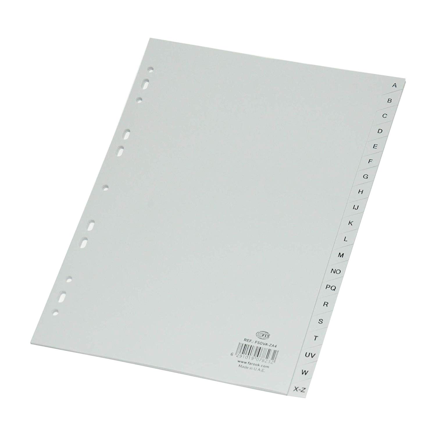 FIS  A - Z PP Grey Divider A4 - FSDVA-ZA4 (box/20pkt)
