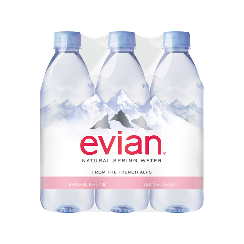 Evian Natural Spring Water - 500ml (pkt/6pcs)