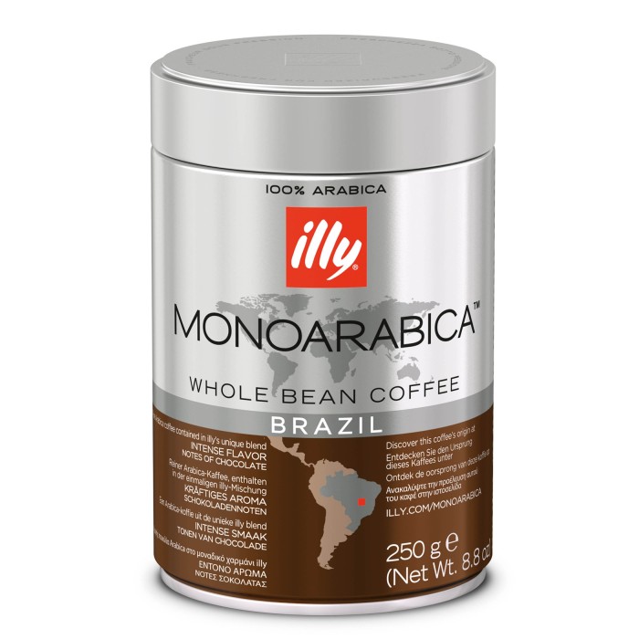 Illy Brazil Monoarabica Whole Bean Coffee - 250g (pc)
