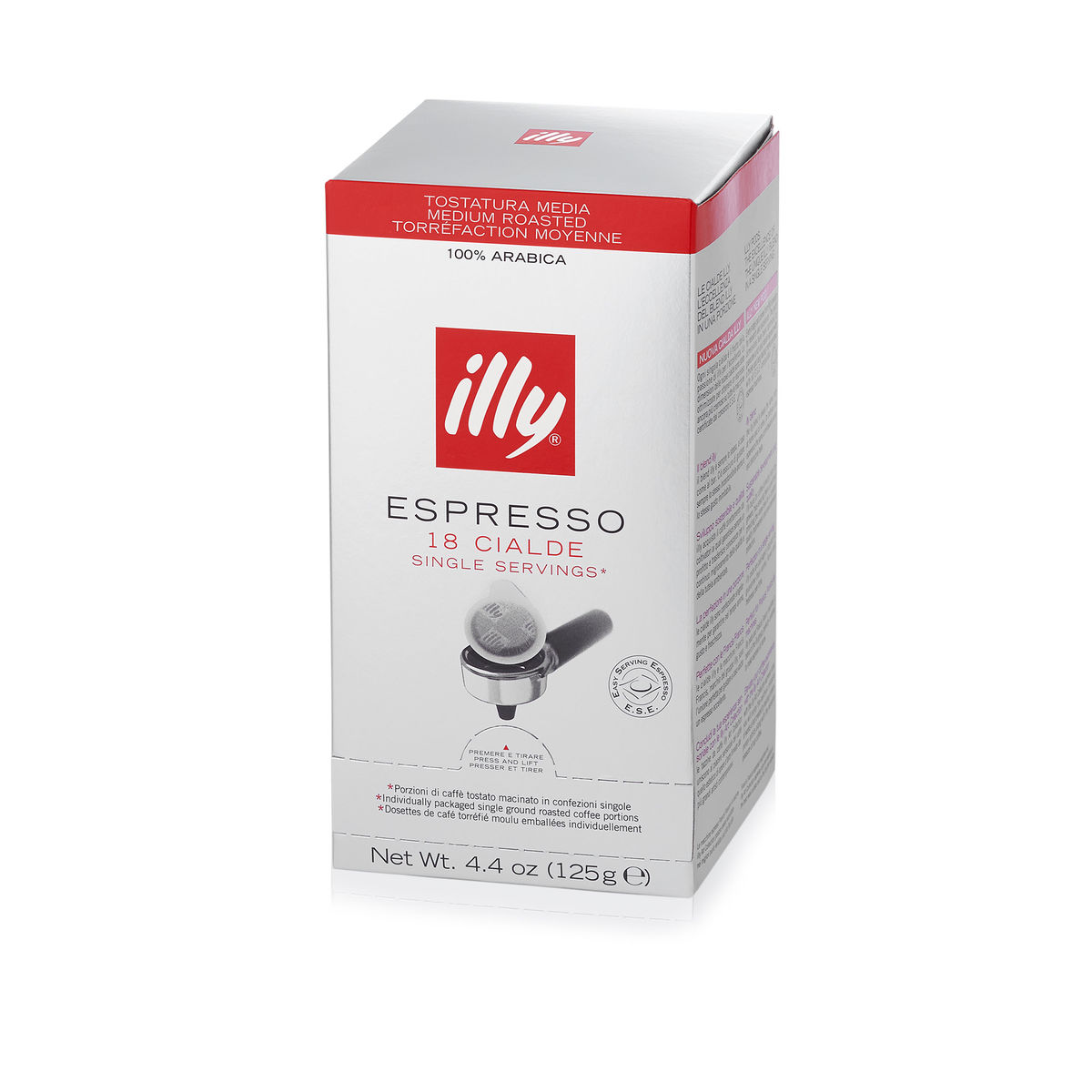 Buy Illy Espresso Pods Monodose Medium Roast 125g (box/18pcs) Online