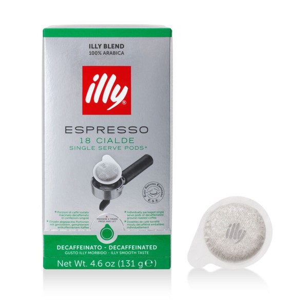 Buy Illy Espresso Pods Monodose Decaffeinated 131g (box/18pcs) Online