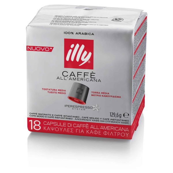 Illy Iperespresso Filter Capsules - 129.6g (pkt/18pcs)