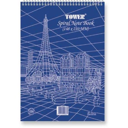 FIS Tower Top Spiral Notebook 80-sheets FSNB210297SB - A4 (pkt/10pcs)