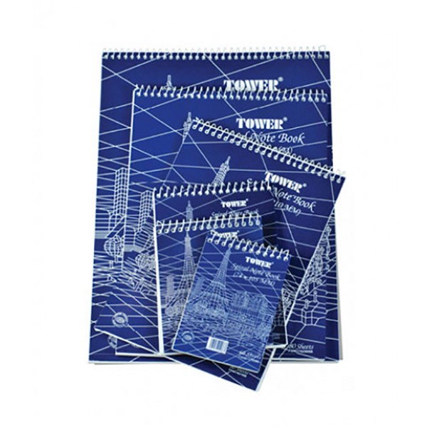 FIS Tower Top Spiral Notebook 80-sheets FFSNB148210SB - A5 (pkt/10pcs)