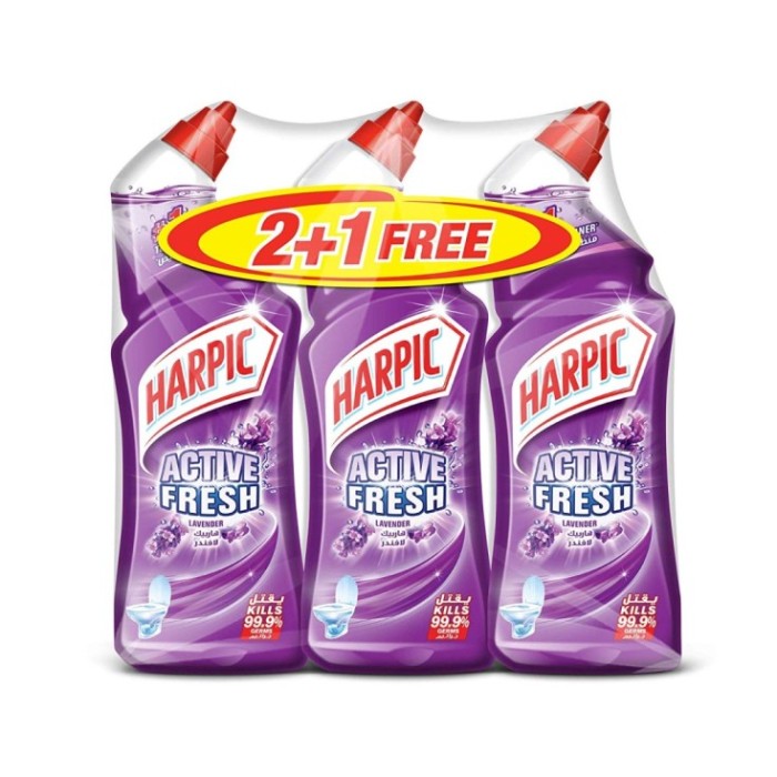 Harpic Active Fresh Toilet Cleaner Lavender - 750ml (pkt/3pcs)