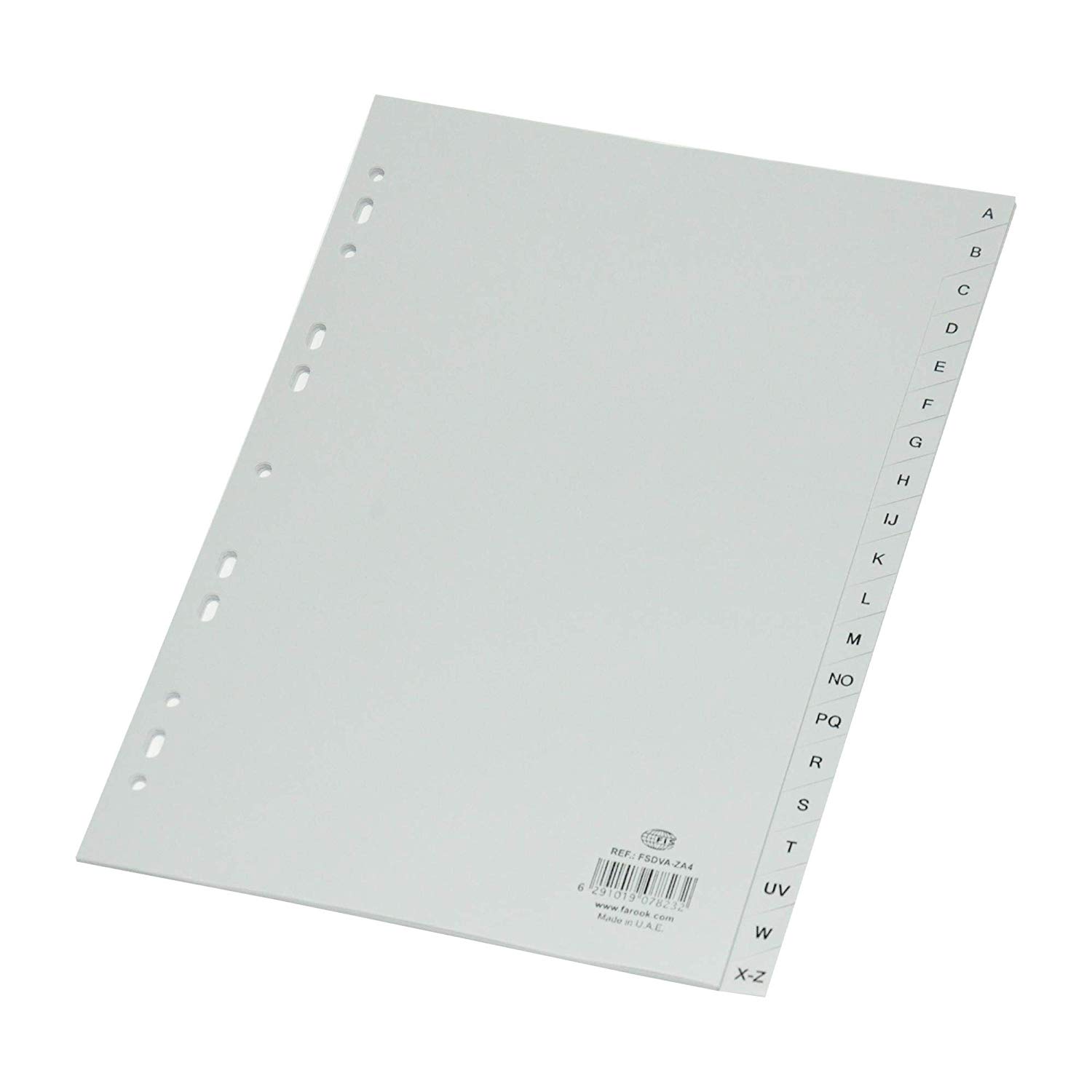 FIS A - Z PP Grey Divider A4 - FSDVA-ZA4 (pkt)