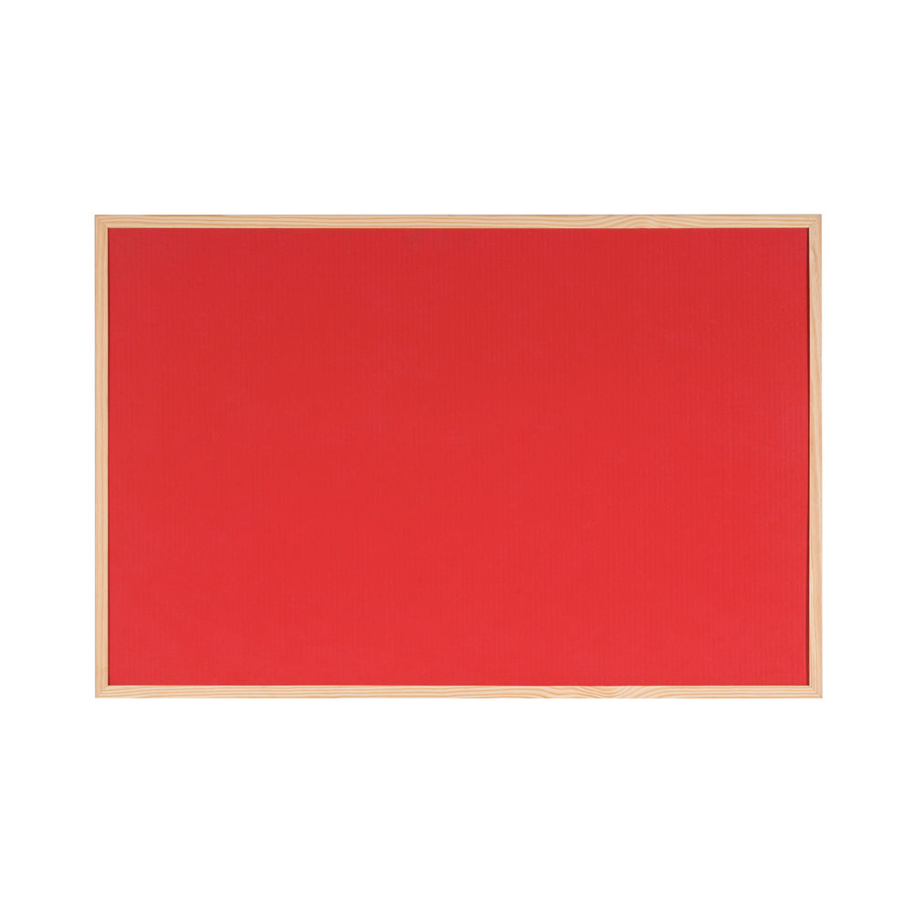 Partner Cork/Felt Notice Board 90 x 120cm - Red (pc)