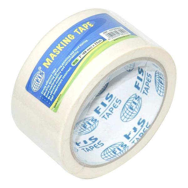 FIS Colored Masking Tape, 2 Inch x 25 yds Size, Yellow Color - FSTAM2025YL:  Buy Online at Best Price in UAE 