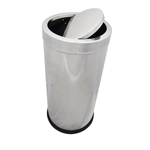 AKC SS23-30 Stainless Steel 60x29cm Swing Trash Bin - 30 Liters