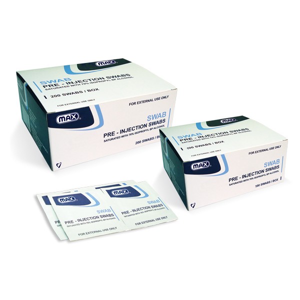 Max Alcohol Pre-injection Swab (box/200pcs)
