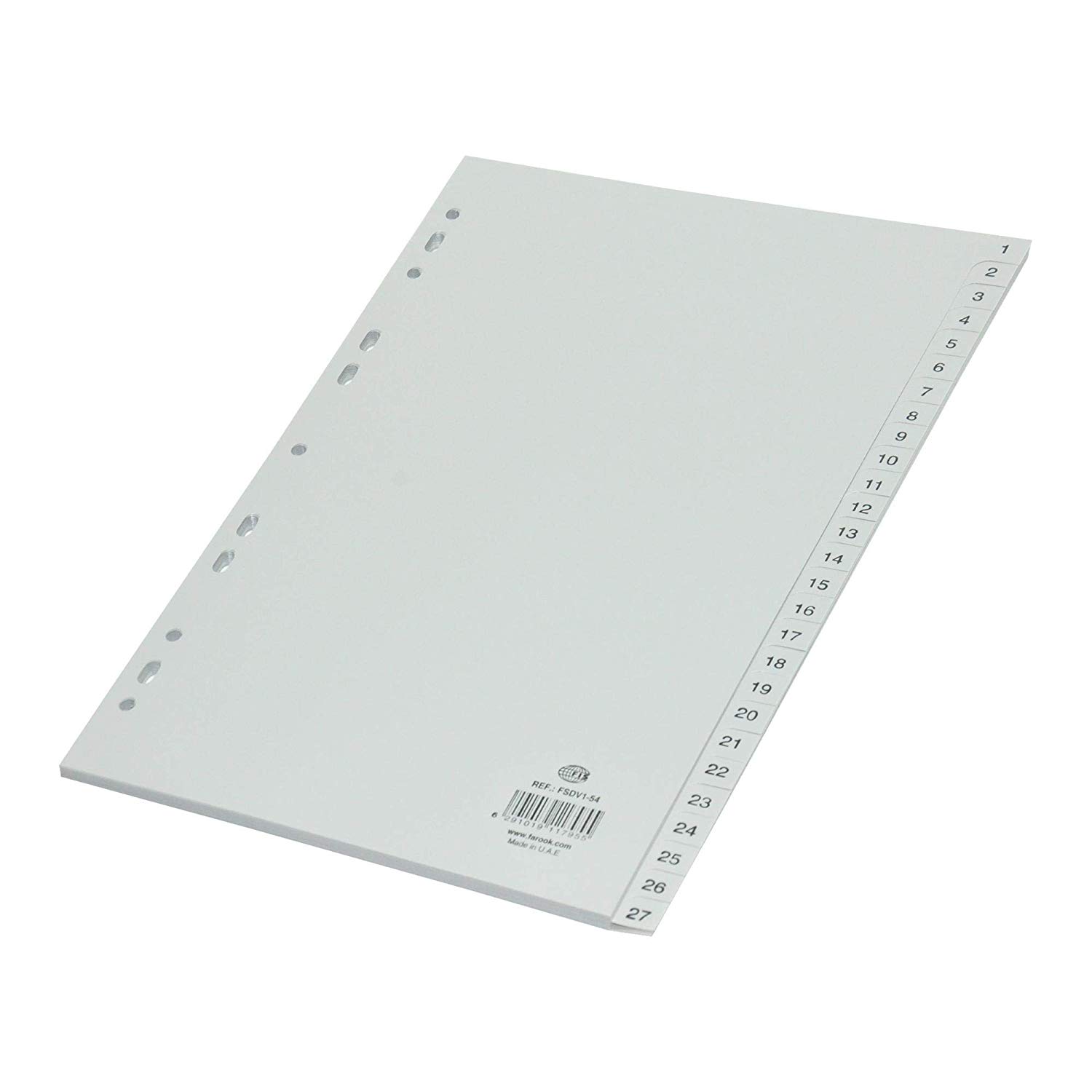 FIS PP Divider 1-54 Grey A4 - FSDV1-54 (pkt)