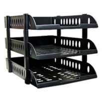 3-Tier Folding File Tray US-3033 - Black (pc)