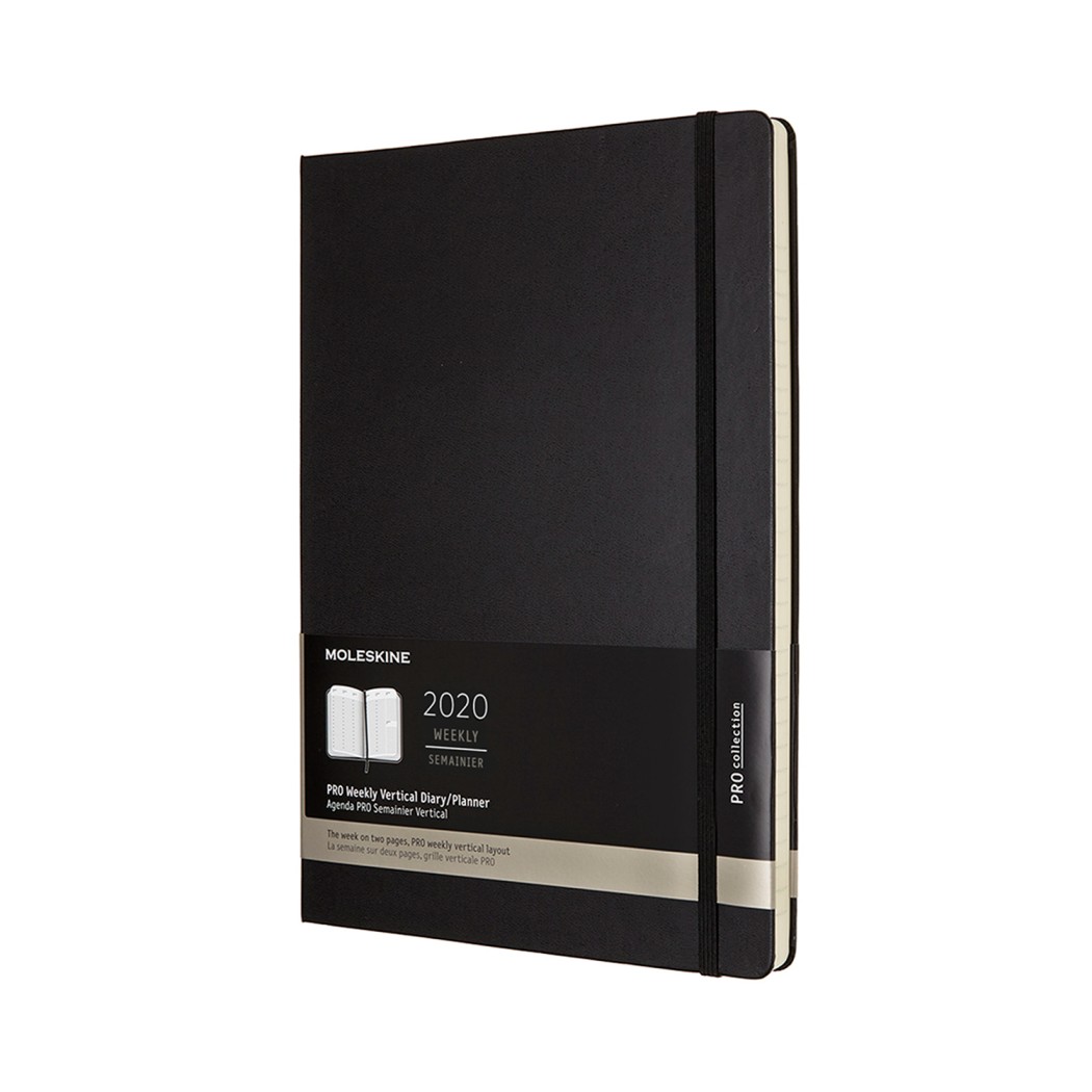 Moleskine 2020 12-Month Pro Weekly Vertical Planner A4 Hard Cover (ME-DHB12PRO3Y20) - Black (pc)