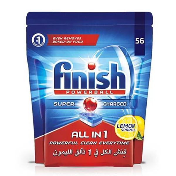 Finish All in 1 Dishwasher Detergent Tablets 56 Tablets - 913gm