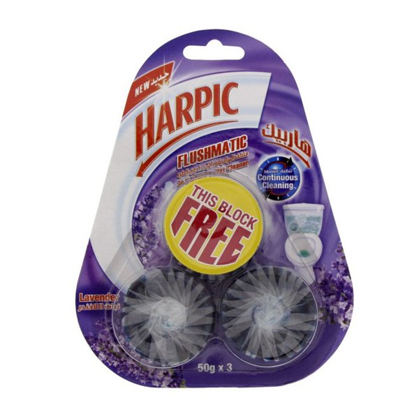Harpic Lavender Toilet Cleanser Blocks 3 x 50gm