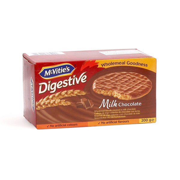 McVitie's Digestive Wheatmeal Milk Chocolate Biscuit - 200gm