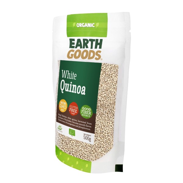 Buy Earth Goods Organic White Quinoa 500g Online AED 33.96 from Bayzon