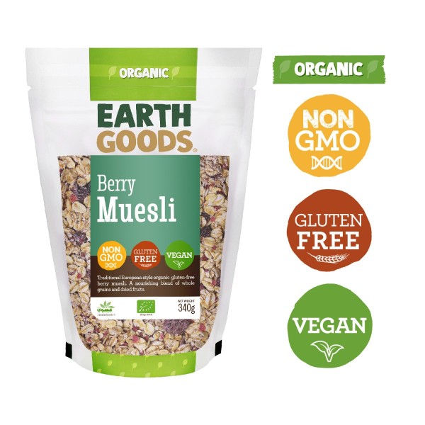 Buy Earth Goods Organic GF Berry Muesli 340g Online AED 29.09 from