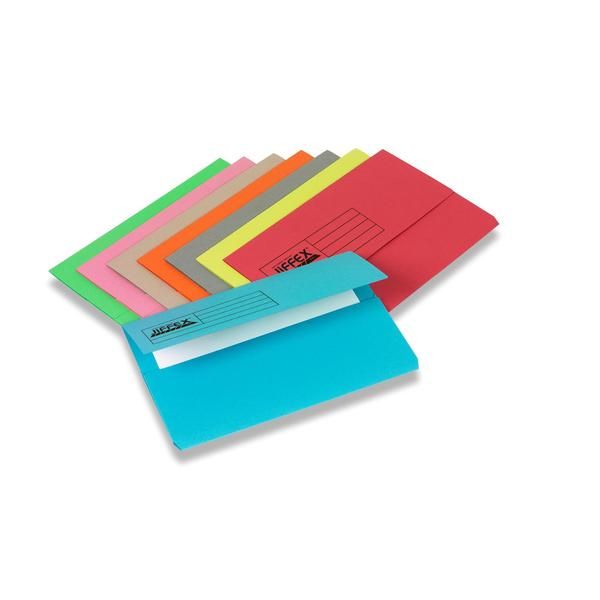 Rexel 45117 Jiffex Document Wallet FS - Pink (pkt/50pcs)
