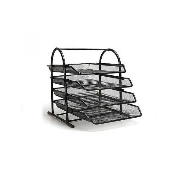 Metal Mesh Document Tray 4 tier - Black (pc)