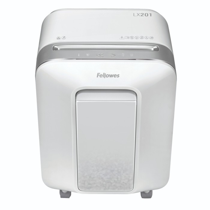 Fellowes LX201 12 Sheet Micro Cut Shredder - White