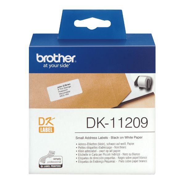 Buy Brother DK-11209 Small Address Labels 29mm x 62mm - White (800/roll) Online @ AED 90 from Bayzon