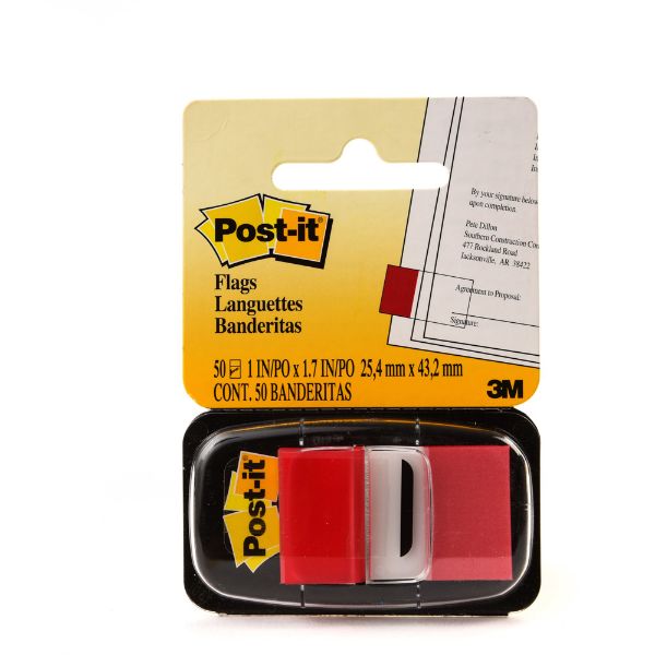 3M Post-It Flags 680-1 1 x 1.7 in - Red (pc)