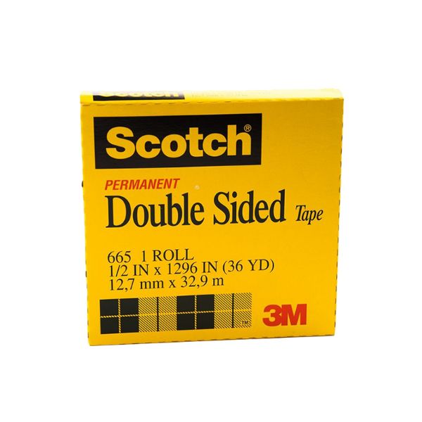 3M Scotch 665 Permanent Double sided tape 12.7mmx32.9m (pc)