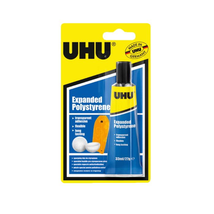 UHU Expanded Polystyrene Transparent Adhesive - 33ml (pc)