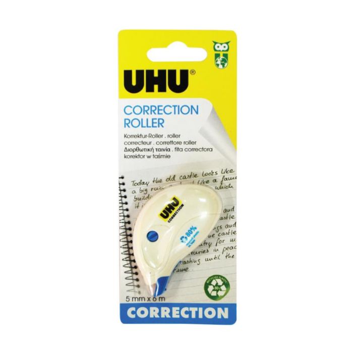 UHU Correction Roller Sideway Blister Pack - 5mm x 8m (pc)