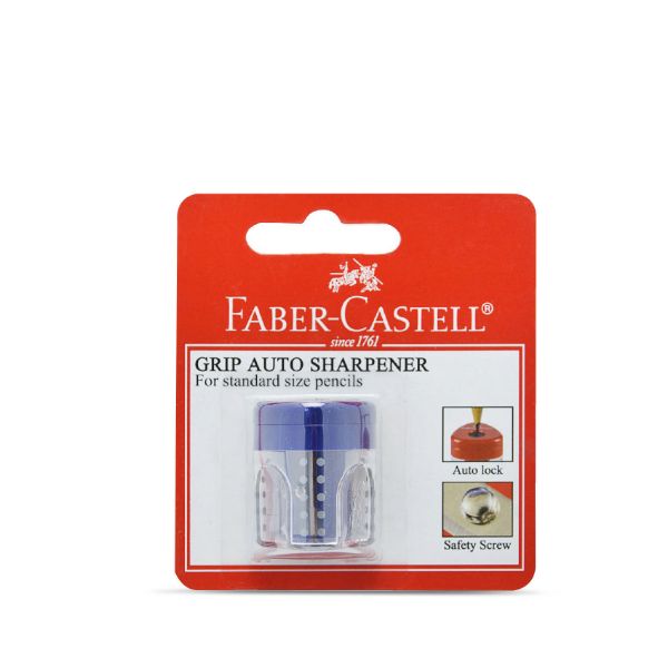 Faber Castell Single Hole Grip Auto Sharpener Blister Pack - Blue (pc)