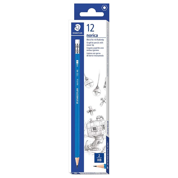 Buy Staedtler Norica Eraser Tip Graphite Pencil HB (pkt/12pcs) Online